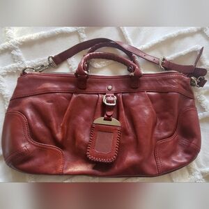 Elegant Deep Red Lodi Leather Handbag